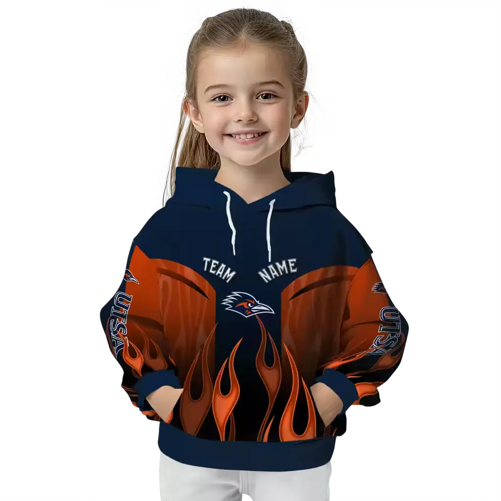 personalized utsa roadrunners flame design orange hoodie top rated personalized utsa roadrunners flame design orange hoodie top rated