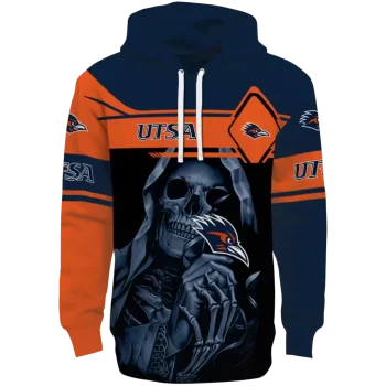 personalized utsa roadrunners grim reaper orange black hoodie best selling