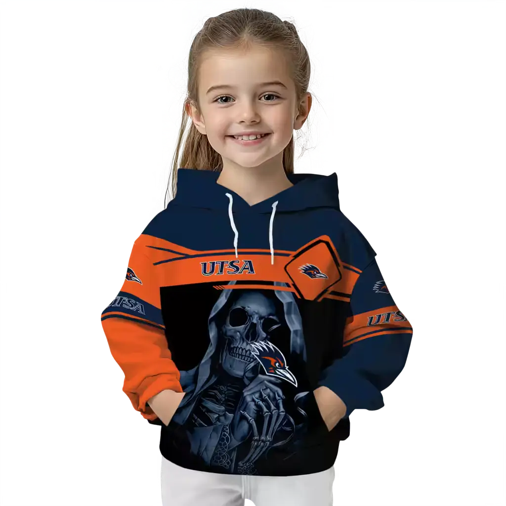 personalized utsa roadrunners grim reaper orange black hoodie top rated personalized utsa roadrunners grim reaper orange black hoodie top rated