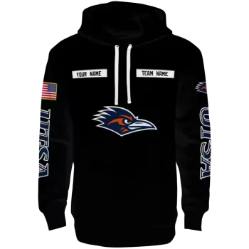 personalized utsa roadrunners punisher skull black hoodie best selling