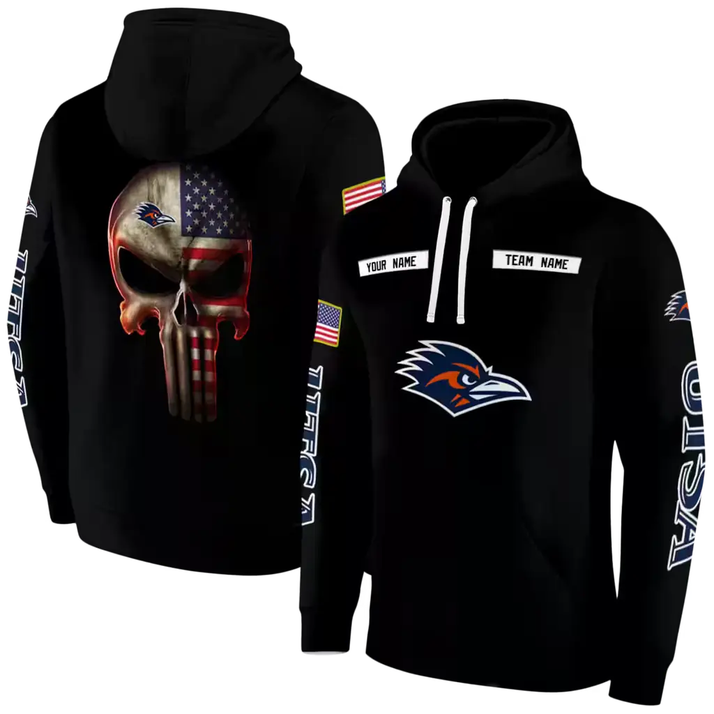 personalized utsa roadrunners punisher skull black hoodie fashion forward personalized utsa roadrunners punisher skull black hoodie fashion forward