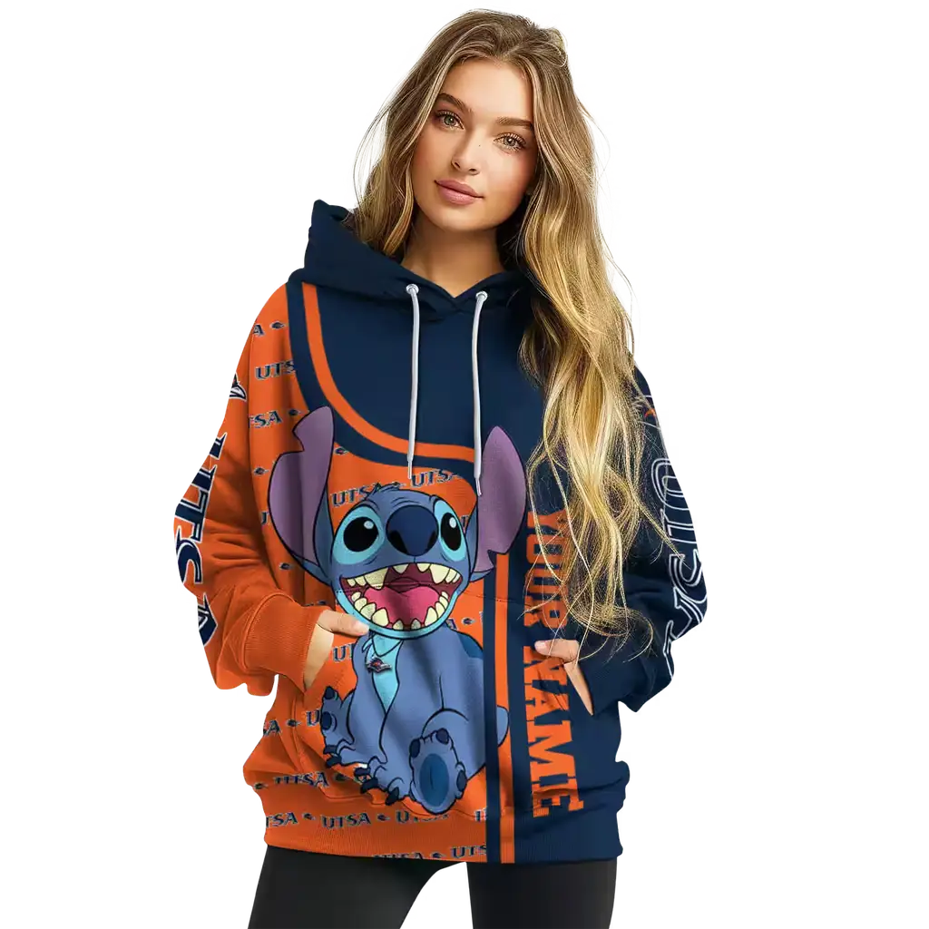 personalized utsa roadrunners stitch orange hoodie high quality personalized utsa roadrunners stitch orange hoodie high quality