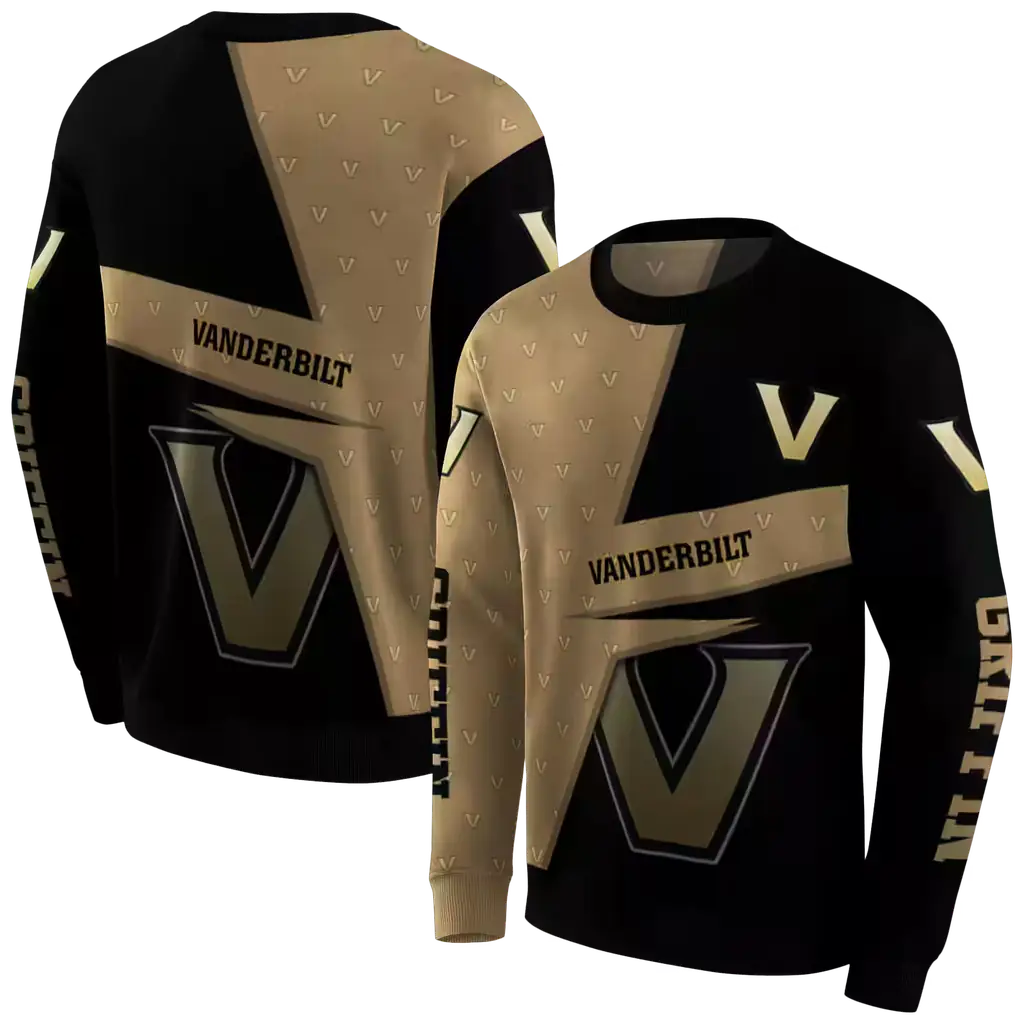 personalized vanderbilt commodores abstract shape black hoodie premium grade personalized vanderbilt commodores abstract shape black hoodie premium grade