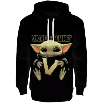 personalized vanderbilt commodores baby yoda black hoodie best selling