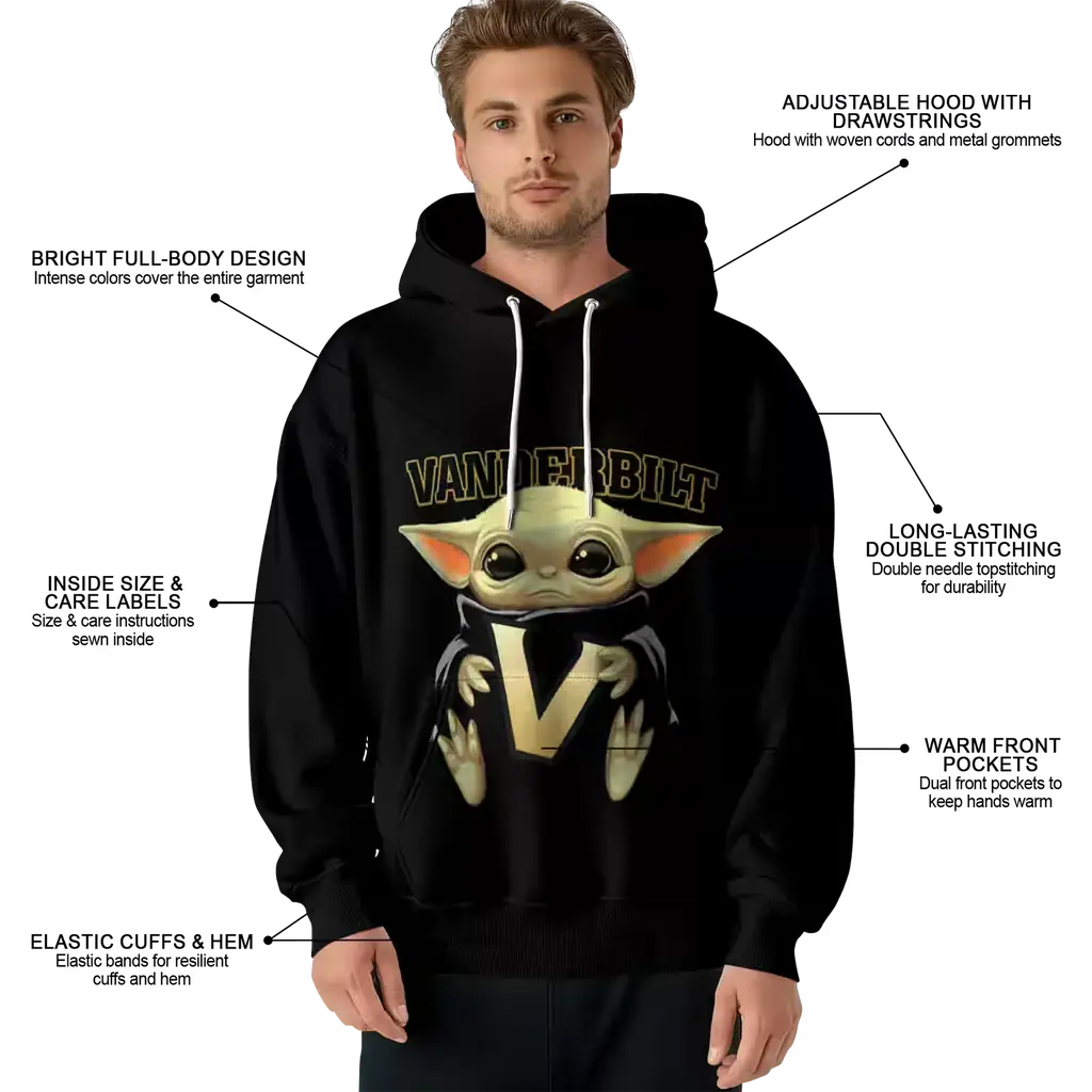 personalized vanderbilt commodores baby yoda black hoodie latest model personalized vanderbilt commodores baby yoda black hoodie latest model