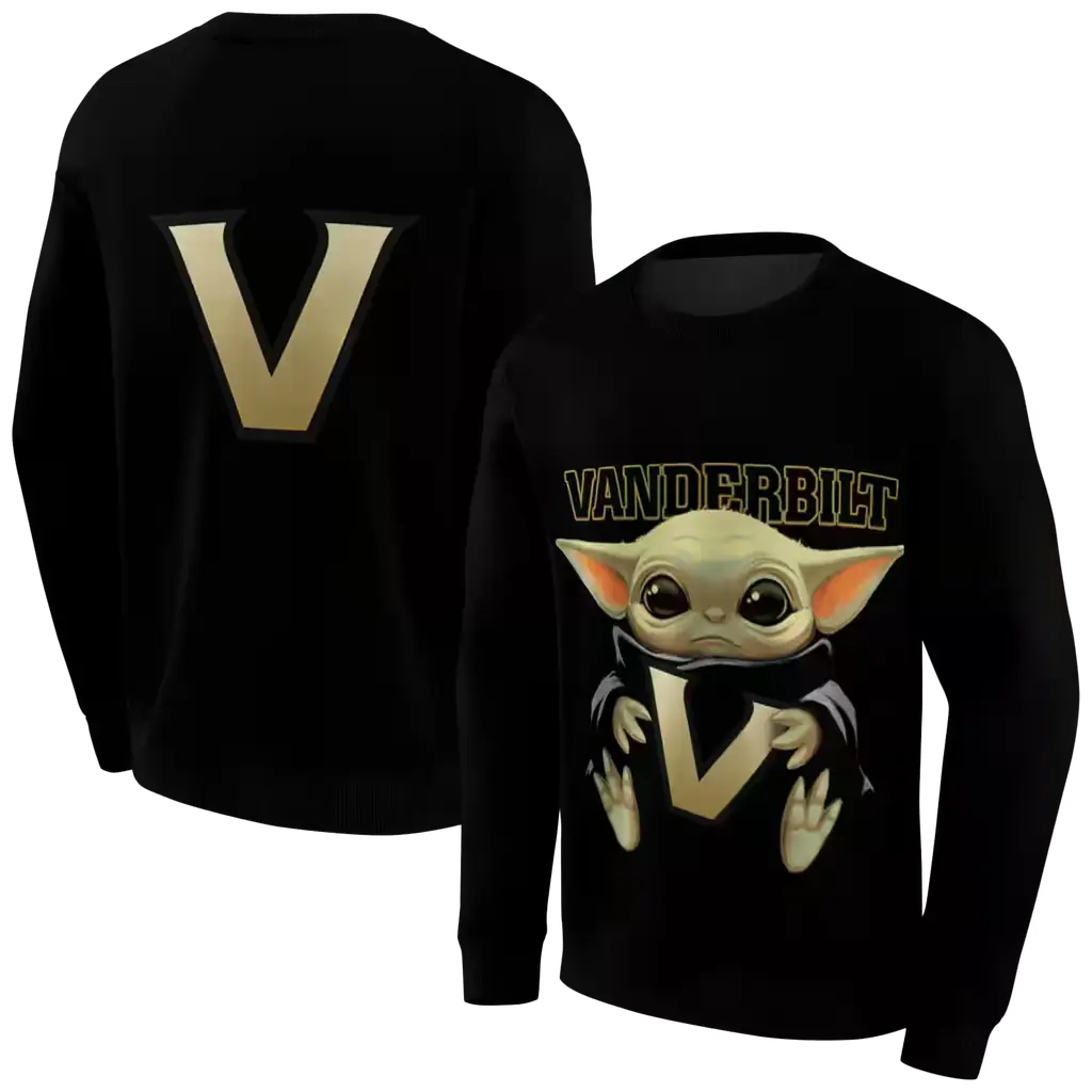 personalized vanderbilt commodores baby yoda black hoodie premium grade personalized vanderbilt commodores baby yoda black hoodie premium grade
