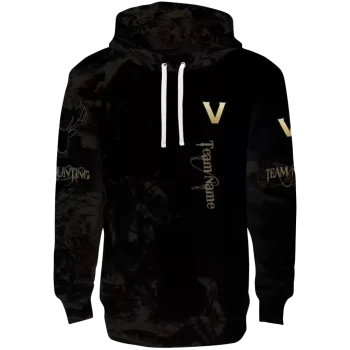 personalized vanderbilt commodores deer silhouette black hoodie best selling