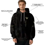 personalized vanderbilt commodores deer silhouette black hoodie best selling