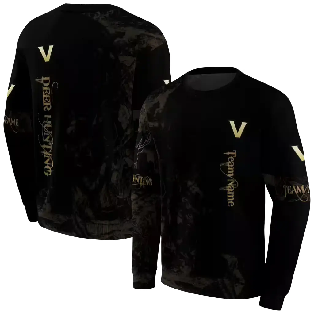 personalized vanderbilt commodores deer silhouette black hoodie premium grade personalized vanderbilt commodores deer silhouette black hoodie premium grade