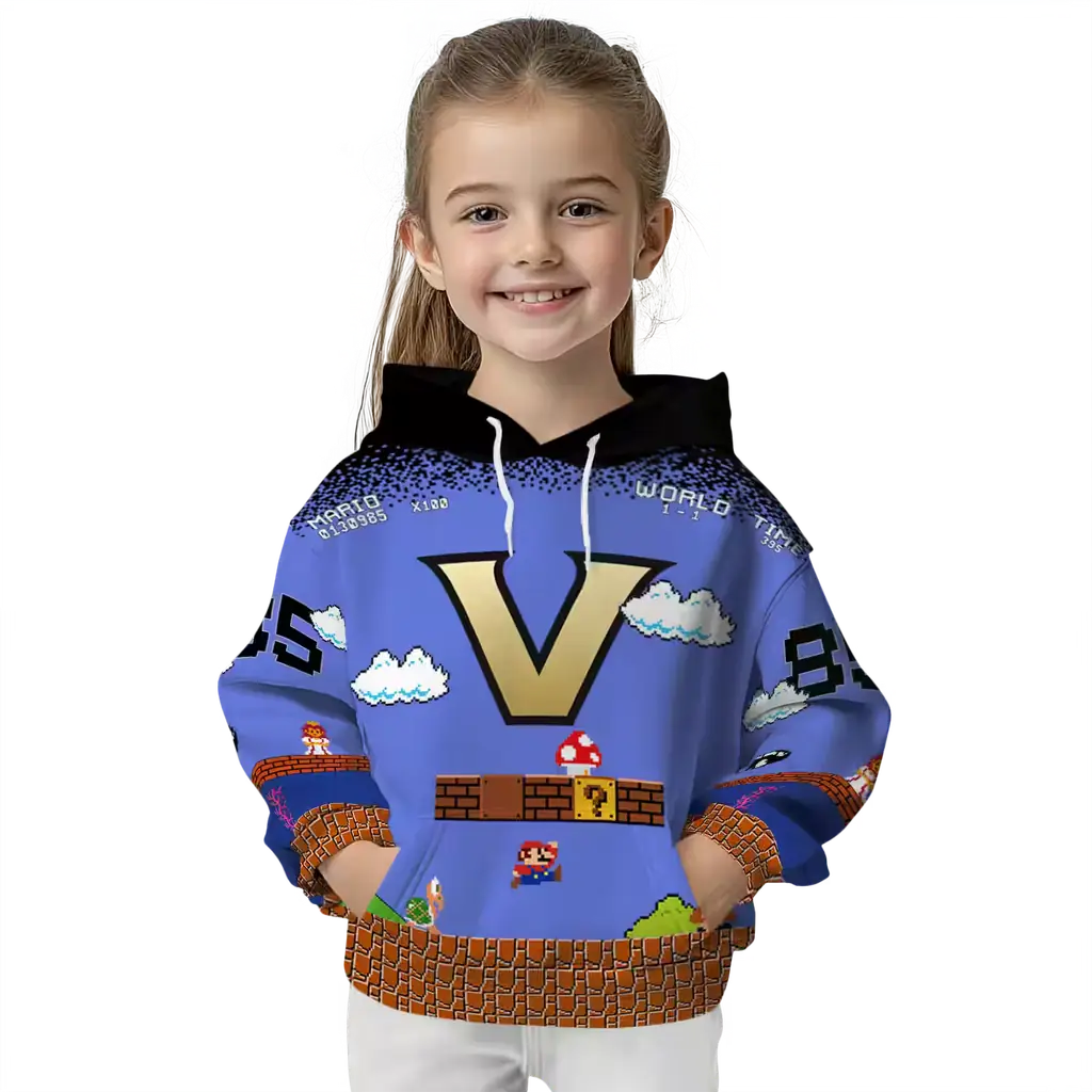 personalized vanderbilt commodores mario blue black hoodie top rated personalized vanderbilt commodores mario blue black hoodie top rated
