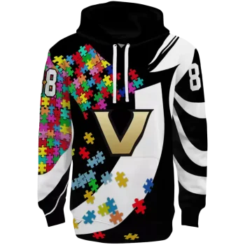 personalized vanderbilt commodores puzzle pieces black hoodie best selling