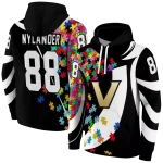 personalized vanderbilt commodores puzzle pieces black hoodie best selling