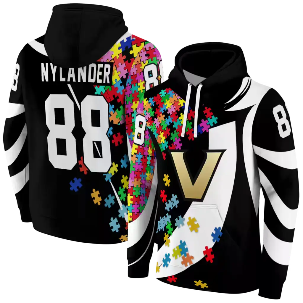 personalized vanderbilt commodores puzzle pieces black hoodie fashion forward personalized vanderbilt commodores puzzle pieces black hoodie fashion forward