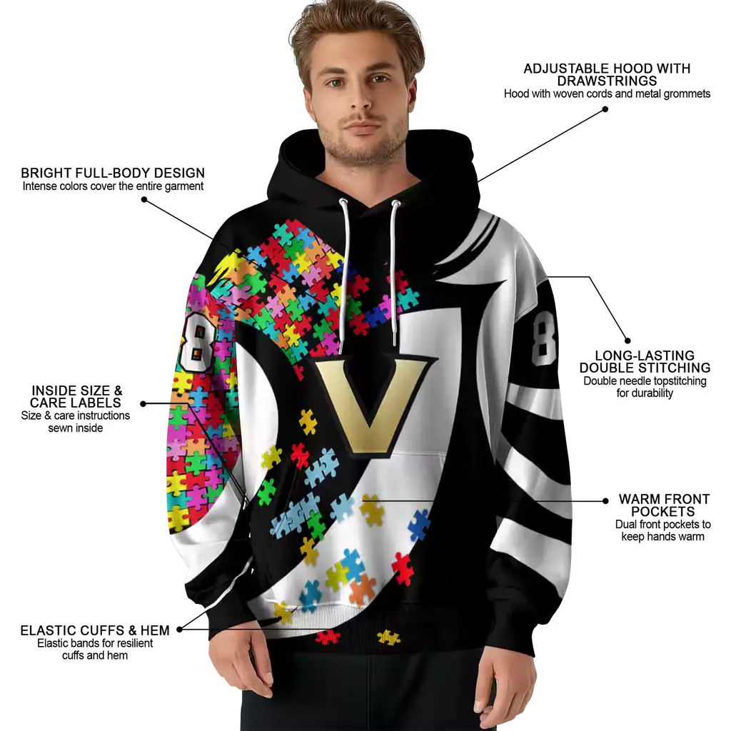 personalized vanderbilt commodores puzzle pieces black hoodie latest model personalized vanderbilt commodores puzzle pieces black hoodie latest model