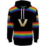 personalized vanderbilt commodores rainbow stripes black hoodie best selling