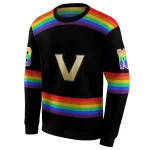 personalized vanderbilt commodores rainbow stripes black hoodie best selling