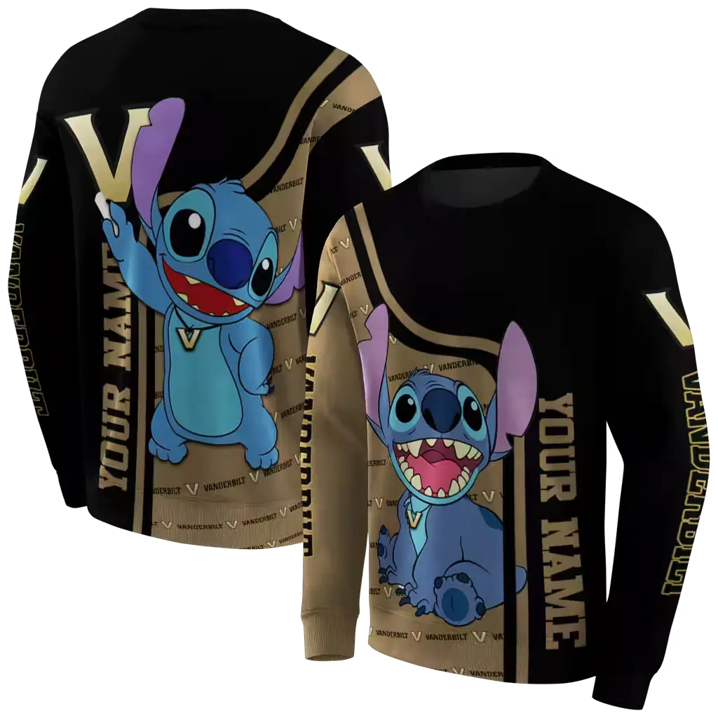 personalized vanderbilt commodores stitch black hoodie premium grade personalized vanderbilt commodores stitch black hoodie premium grade