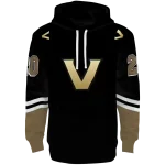 personalized vanderbilt commodores striped sleeves black hoodie best selling