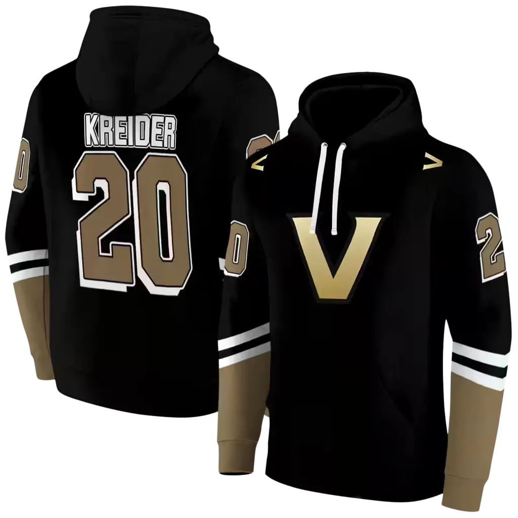 personalized vanderbilt commodores striped sleeves black hoodie fashion forward personalized vanderbilt commodores striped sleeves black hoodie fashion forward