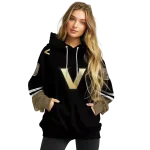 personalized vanderbilt commodores striped sleeves black hoodie best selling
