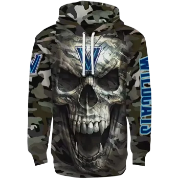 personalized villanova wildcats camo skull hoodie best selling