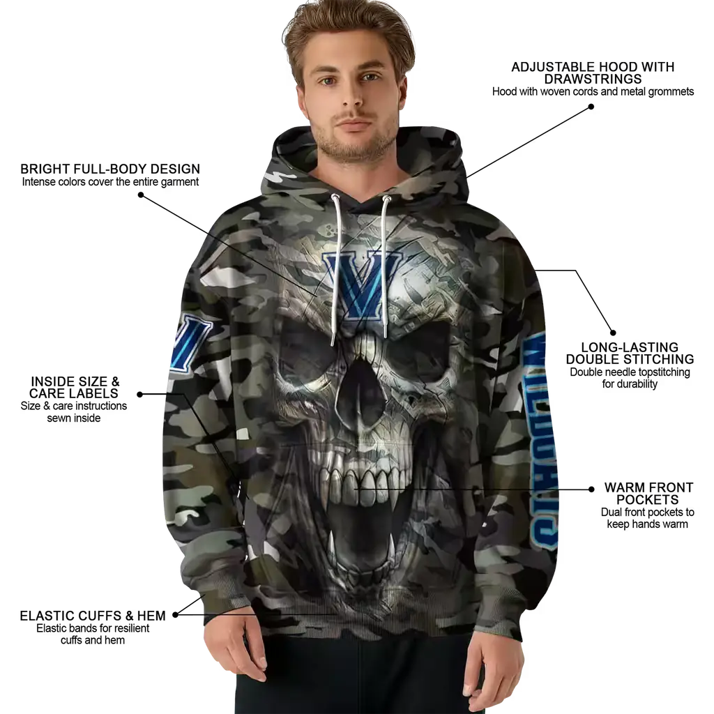 personalized villanova wildcats camo skull hoodie latest model personalized villanova wildcats camo skull hoodie latest model