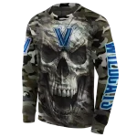 personalized villanova wildcats camo skull hoodie best selling