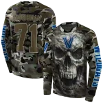 personalized villanova wildcats camo skull hoodie best selling