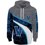 personalized villanova wildcats hexagonal mesh navy black gray hoodie best selling