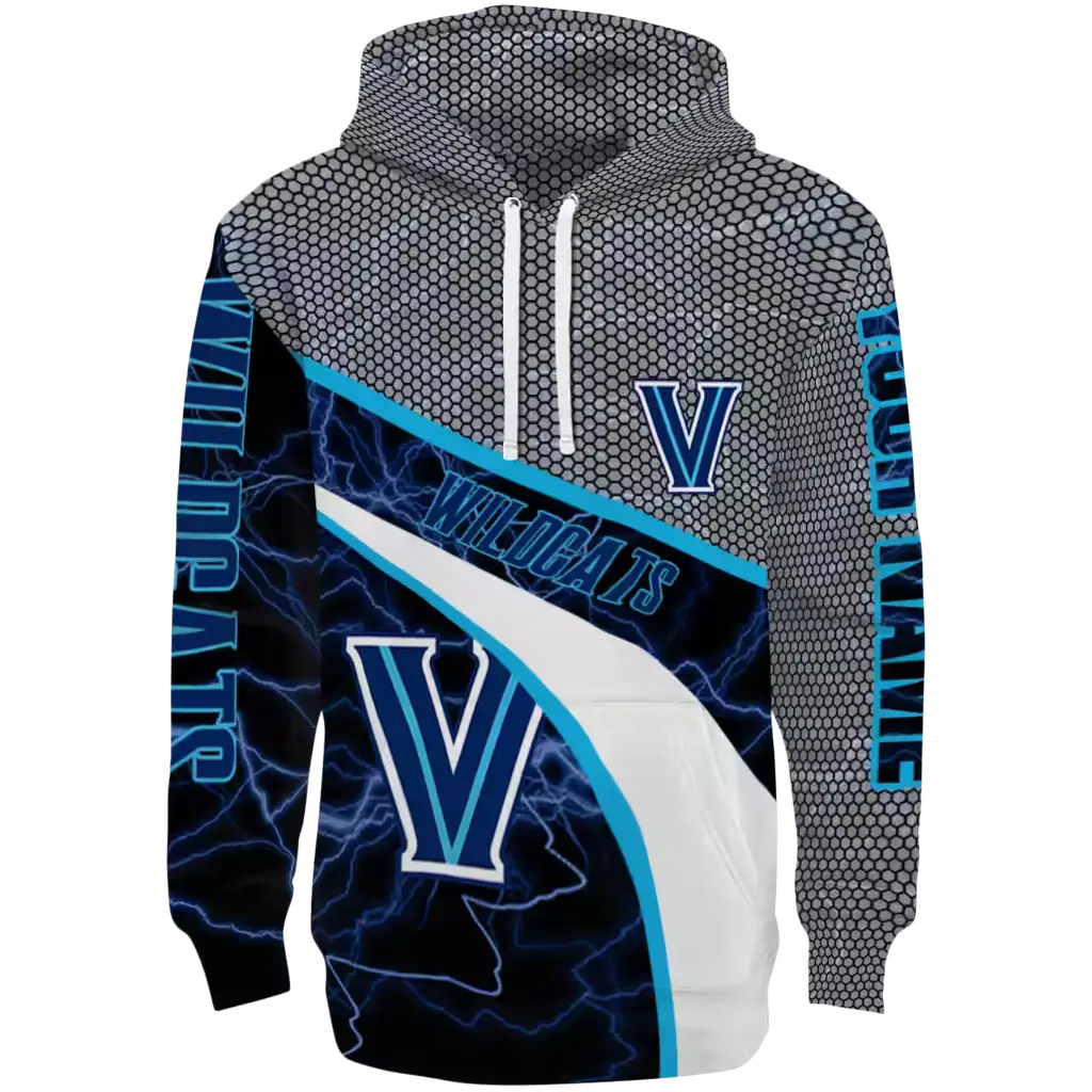 personalized villanova wildcats hexagonal mesh navy black gray hoodie best selling personalized villanova wildcats hexagonal mesh navy black gray hoodie best selling