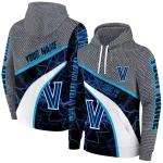 personalized villanova wildcats hexagonal mesh navy black gray hoodie best selling
