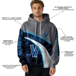 personalized villanova wildcats hexagonal mesh navy black gray hoodie best selling