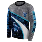 personalized villanova wildcats hexagonal mesh navy black gray hoodie best selling