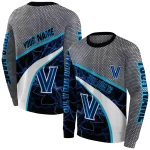 personalized villanova wildcats hexagonal mesh navy black gray hoodie best selling