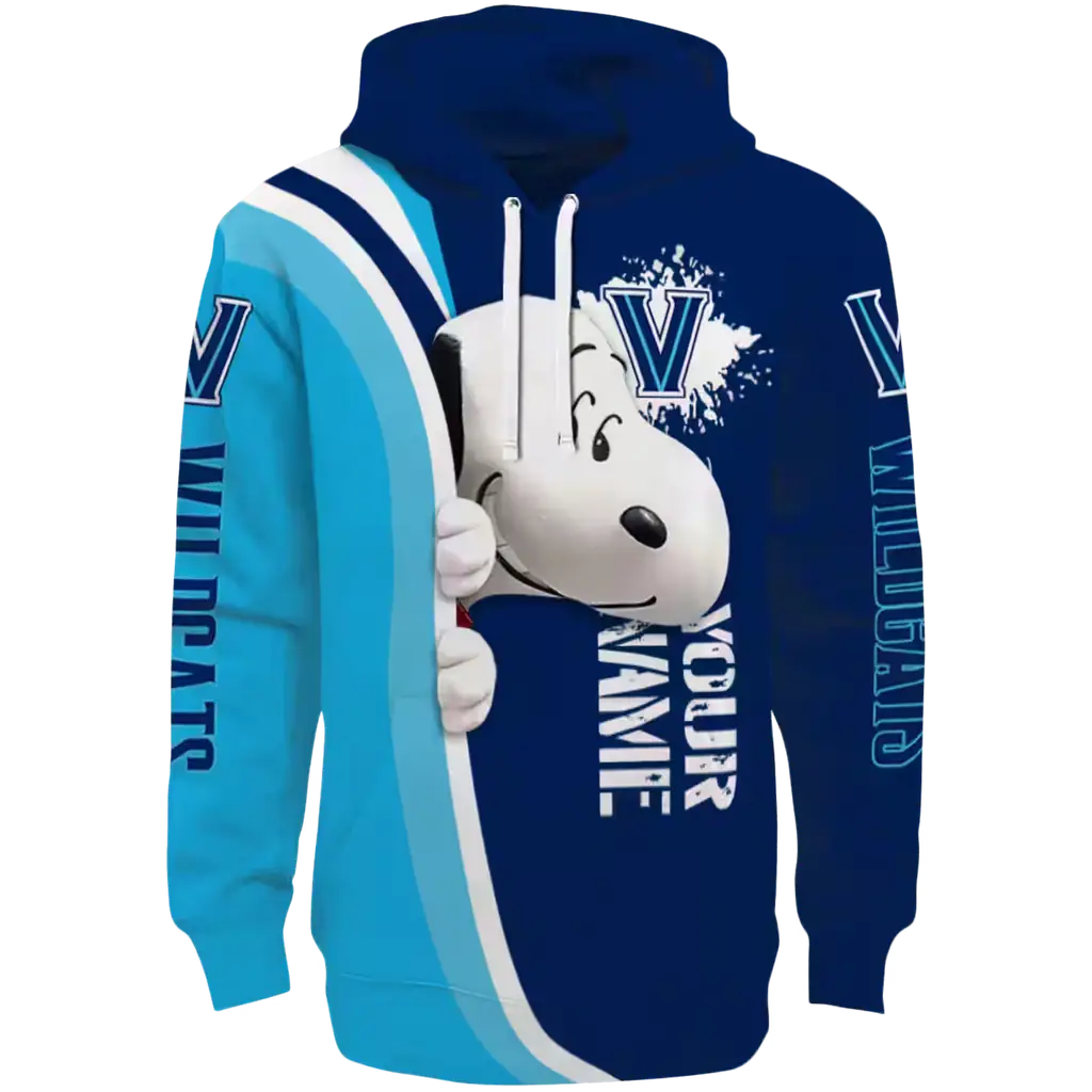 personalized villanova wildcats peeking snoopy navy hoodie best selling personalized villanova wildcats peeking snoopy navy hoodie best selling