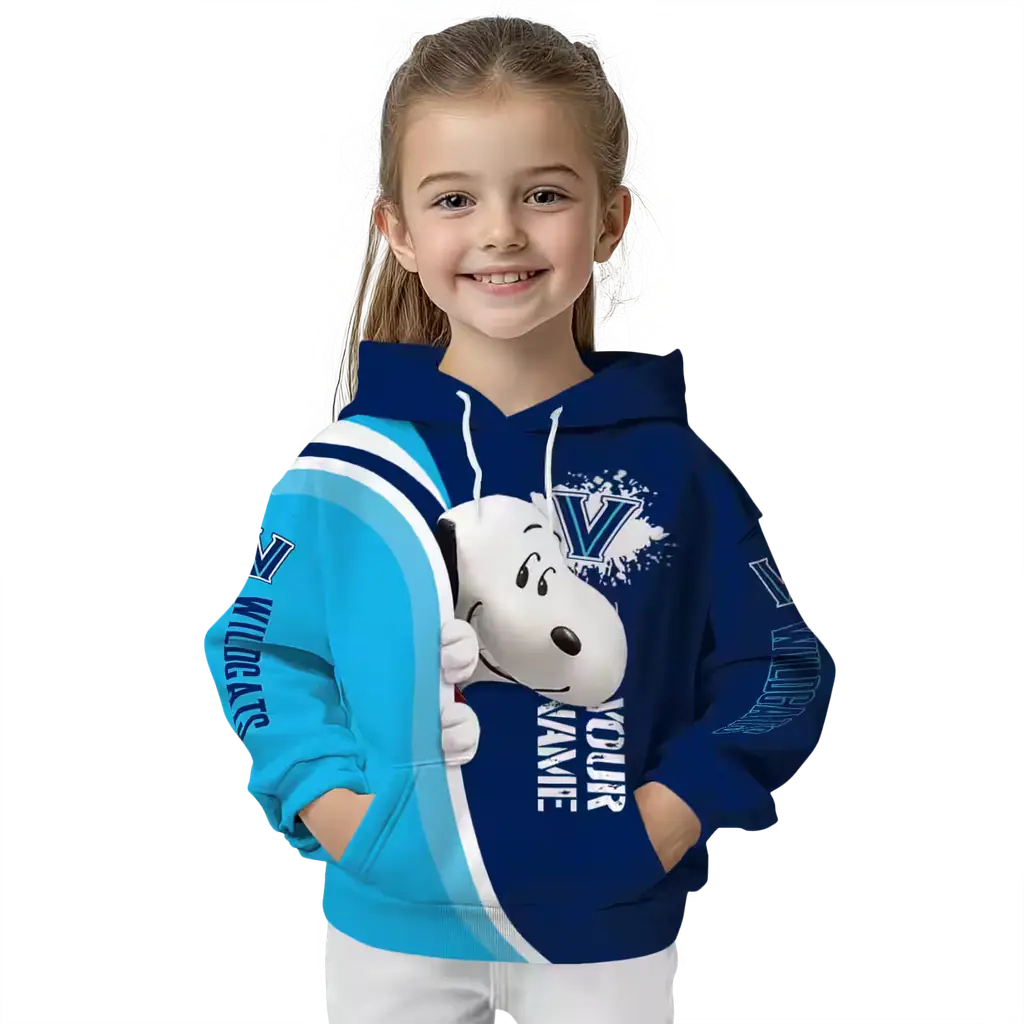 personalized villanova wildcats peeking snoopy navy hoodie top rated personalized villanova wildcats peeking snoopy navy hoodie top rated