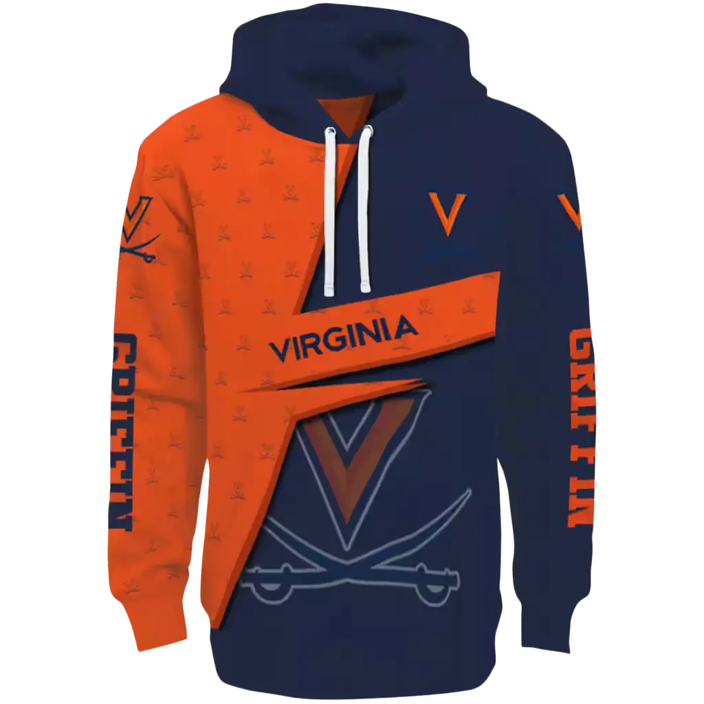 personalized virginia cavaliers abstract shape blue hoodie best selling personalized virginia cavaliers abstract shape blue hoodie best selling