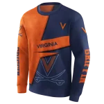 personalized virginia cavaliers abstract shape blue hoodie best selling