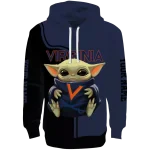 personalized virginia cavaliers baby yoda blue black hoodie best selling
