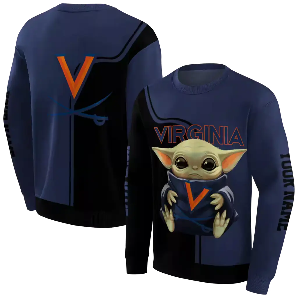personalized virginia cavaliers baby yoda blue black hoodie premium grade personalized virginia cavaliers baby yoda blue black hoodie premium grade