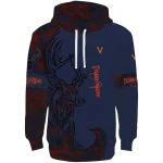 personalized virginia cavaliers deer silhouette blue hoodie best selling