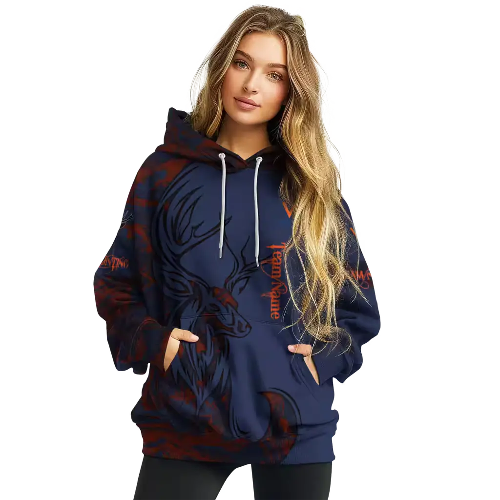 personalized virginia cavaliers deer silhouette blue hoodie high quality personalized virginia cavaliers deer silhouette blue hoodie high quality