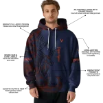 personalized virginia cavaliers deer silhouette blue hoodie best selling