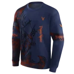 personalized virginia cavaliers deer silhouette blue hoodie best selling