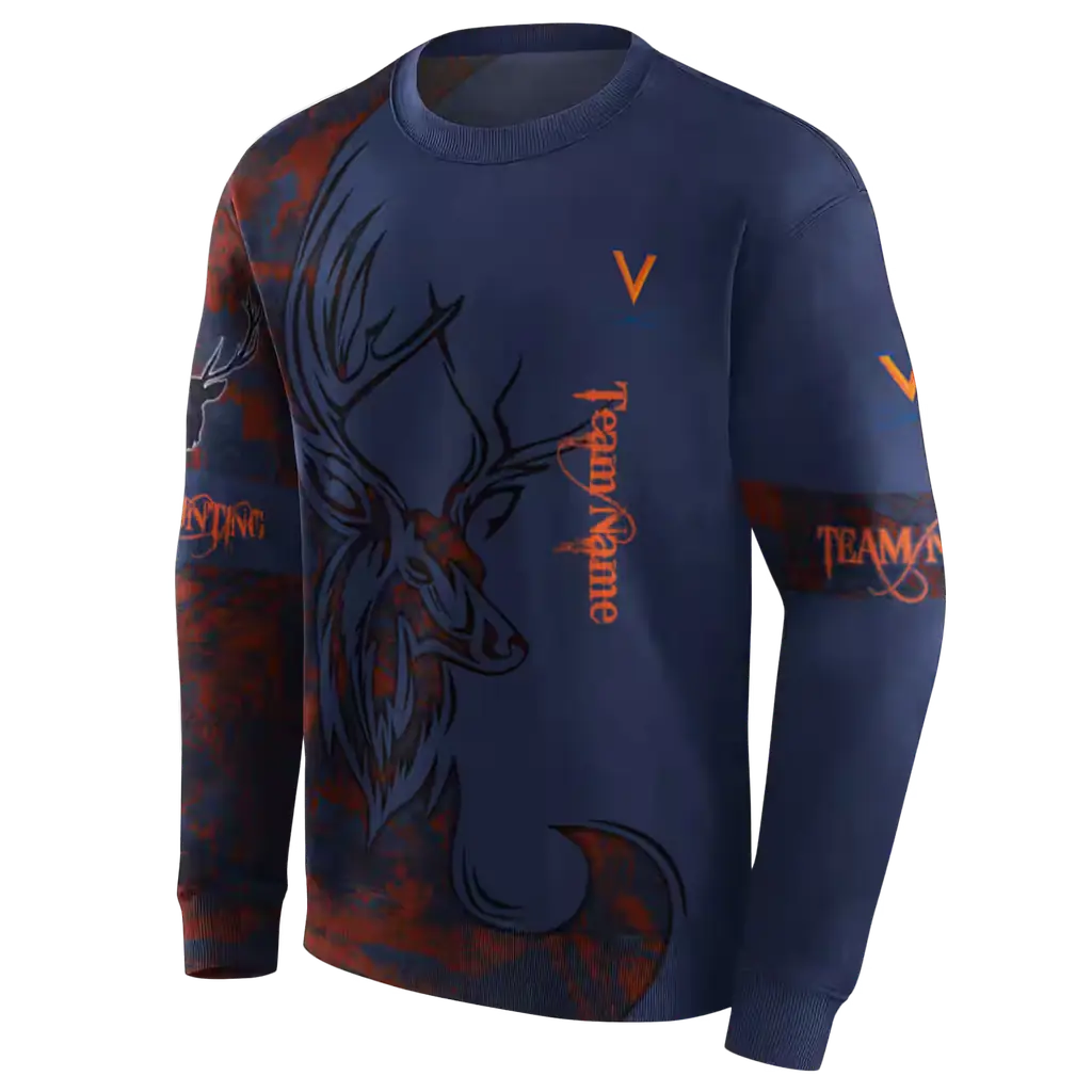 personalized virginia cavaliers deer silhouette blue hoodie new arrival personalized virginia cavaliers deer silhouette blue hoodie new arrival