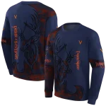 personalized virginia cavaliers deer silhouette blue hoodie best selling