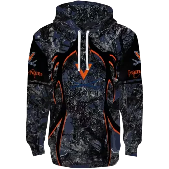 personalized virginia cavaliers hunting theme blue black hoodie best selling