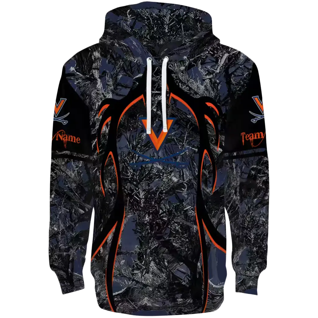 personalized virginia cavaliers hunting theme blue black hoodie best selling personalized virginia cavaliers hunting theme blue black hoodie best selling