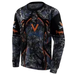 personalized virginia cavaliers hunting theme blue black hoodie best selling