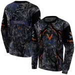personalized virginia cavaliers hunting theme blue black hoodie best selling